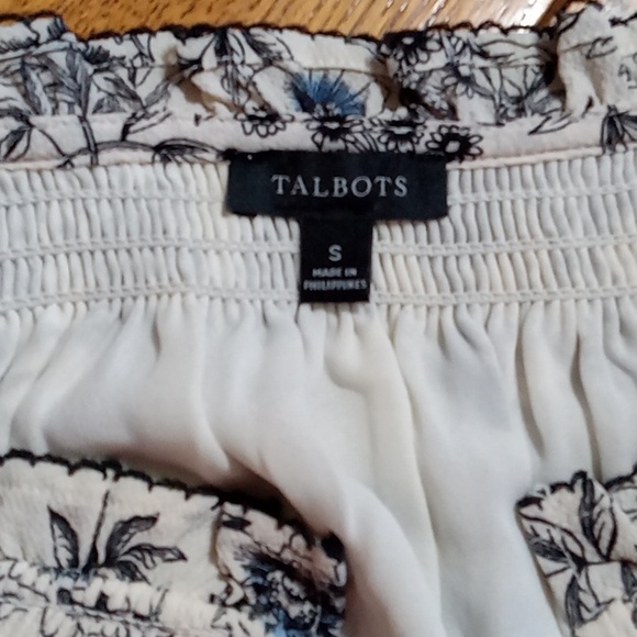 TALBOTS Womens SMALL Dress FLORAL LONG Used Preowned Cocktail Party Flowers - Picture 6 of 7